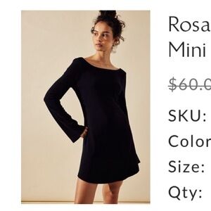 Free People Black Mini Dress